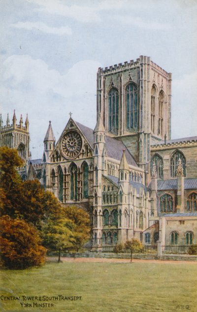 Zentraler Turm und Südquerhaus, York Minster von Alfred Robert Quinton